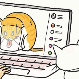 猫の日常をのぞき見！
漫画『ねころびもひとしお』　
第2話「変顔はNGニャのに……」