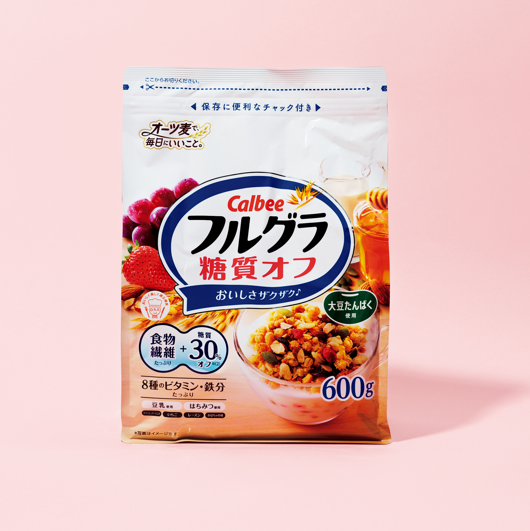 カルビー フルグラ 糖質オフ 600ｇ ¥1,000（編集部調べ）