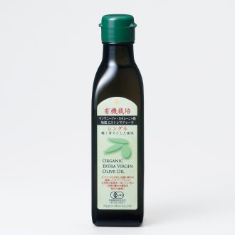 有機栽培エキストラバージンオリーブオイルシングル 180g ￥1,458／日本オリーブ