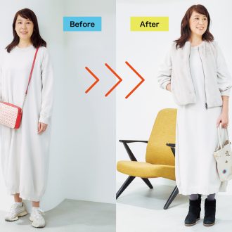 ＜読者が変身＞スタイリスト平井律子さんがアドバイス！
シンプル服をおしゃれに着こなす方法とは？