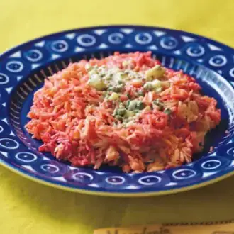 【動画あり】
簡単なのに、映える&おいしい一品！
「ビーツライスのブルーチーズソース」
清水ミチコのシミチコキッチン