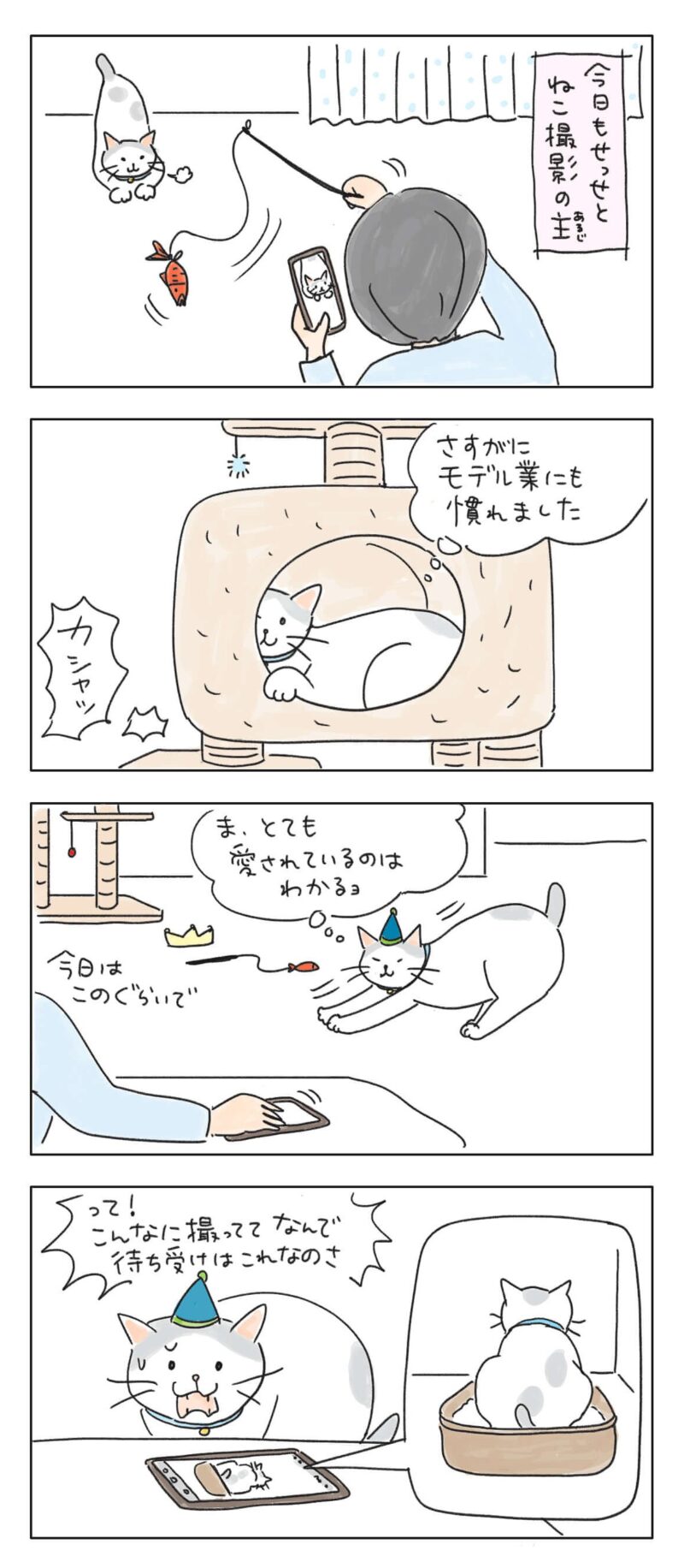 猫マンガ　ねころびもひとしお