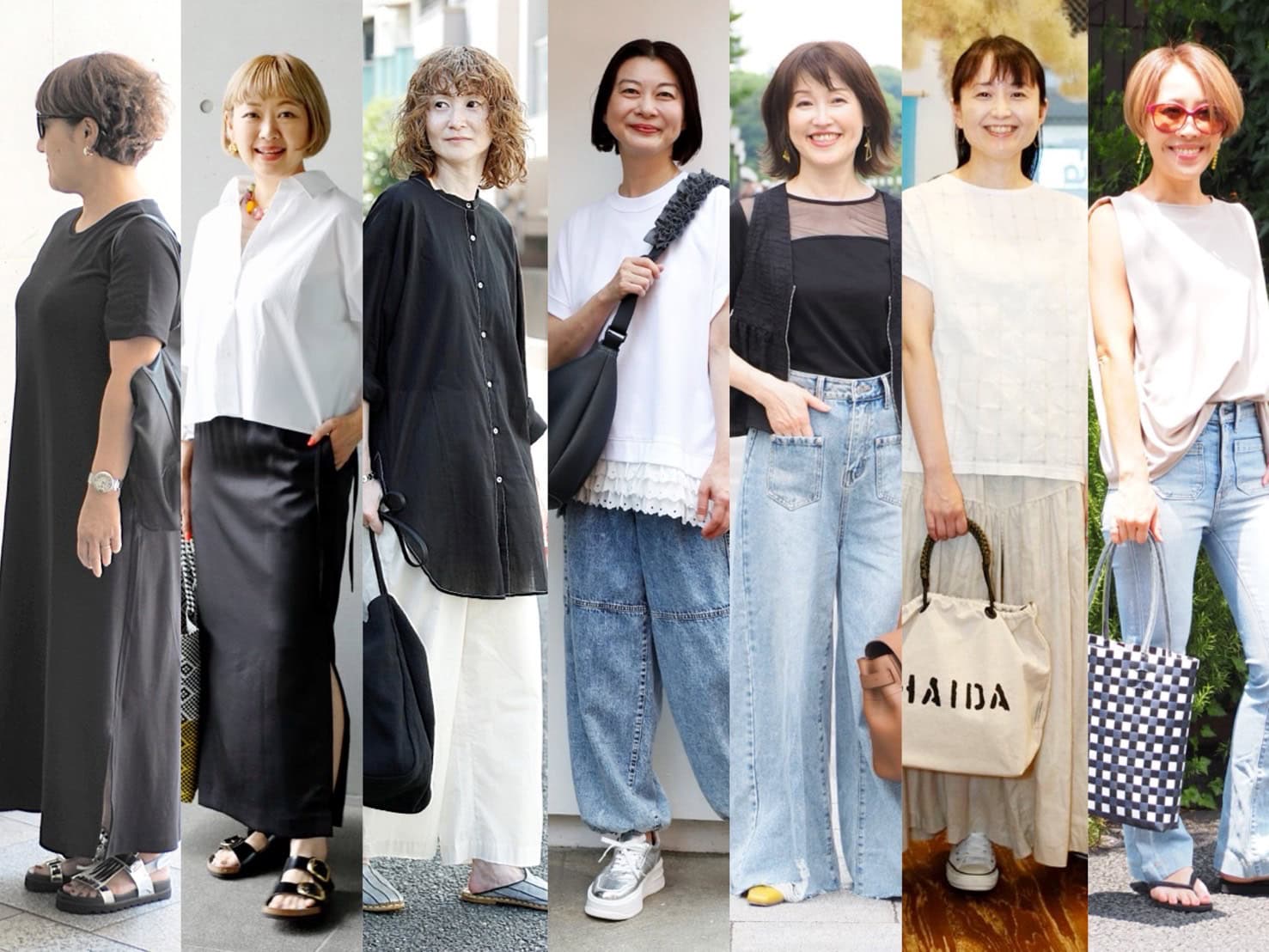 1週間スナップ】50代のおしゃれさんを直撃！爽やかな夏のシンプル 