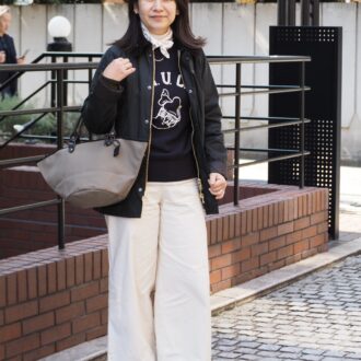 【スナップ】「バブアー」のリンクコーデでショッピングデート♡in表参道