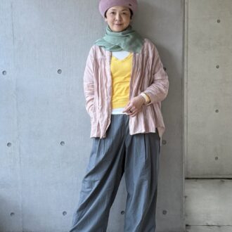 優恵のおしゃれは心意気  Vol.17
「雨降りとスモーキーピンクとベンガルタイガー ～Rainy day, smoky pink and my tigers.～」