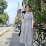 【スナップ】湿度の高い京都の夏の救世主！  軽いラミー素材のシャツワンピースで涼やかに