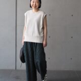 【スナップ】サマーニット＆ジャカードパンツを軽やかにまとう初夏の着こなし