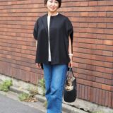 【スナップ】黒×デニムのベーシックスタイルに軽やかな小物をプラス！ 軽快な初夏の装いに