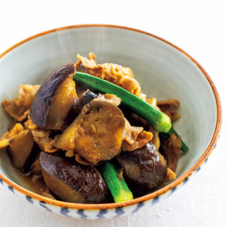 うまみジュワッとしみ込む
「なすと豚肉の煮物」