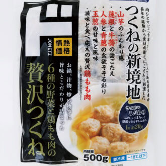 情熱価格 6種の野菜と 鶏もも肉の贅沢つくね 500g  ¥646／ドン・キホーテ