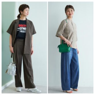 【１週間コーデ】
夏も快適に！ 大人のきれいめオフィスカジュアル
～〈月曜日・火曜日〉#010 Hatsue Mori～

