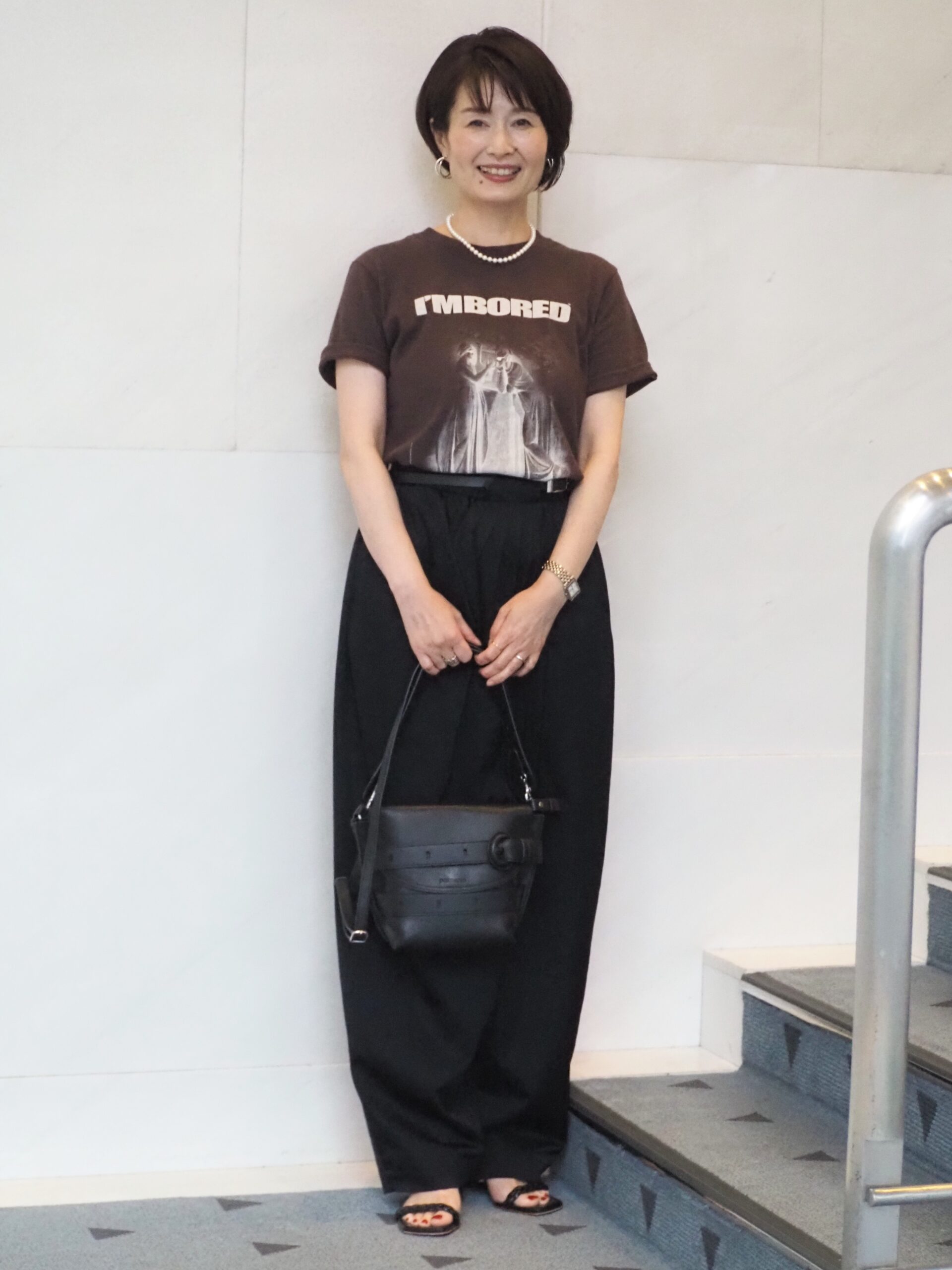 50代のTシャツコーデ