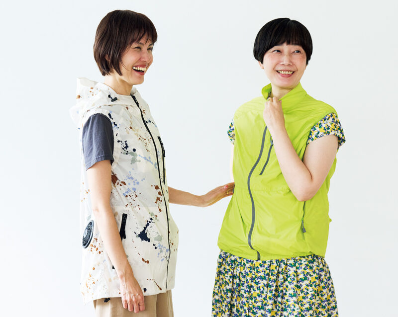 モンベル ファンブロー ベスト￥9,900、ファン￥7,000、専用バッテリー 19V￥15,400／モンベル 、キウ×「空調服®」キウ スタ ーターキット￥11,330／キウ