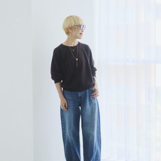 ユニクロアレンジ術②アクセサリーを重ね付け