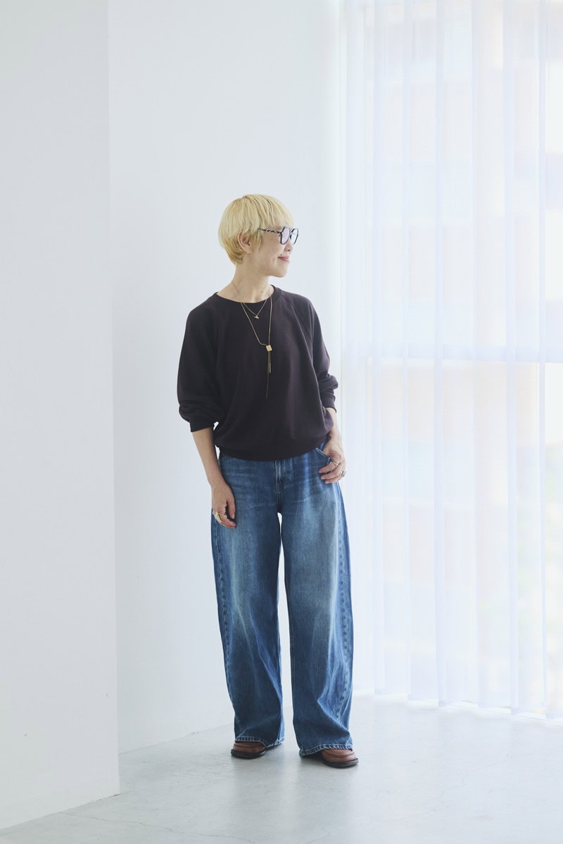 ユニクロアレンジ術②アクセサリーを重ね付け