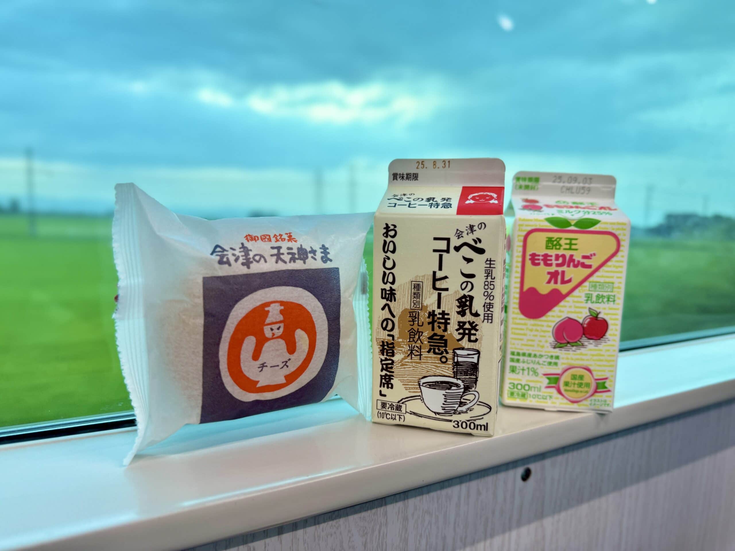 会津若松　電車内のおやつ