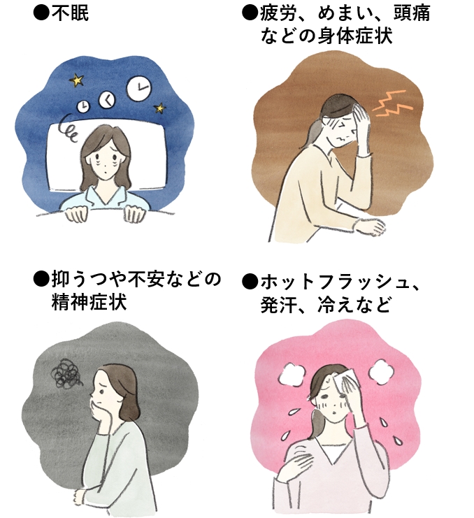 「ゲニステイン」「プロアントシアニジン」は更年期のさまざまな悩みにも効果が期待できる