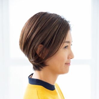 前下がりショートのサイド