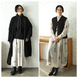 【１週間コーデ】
華やかスカートを着まわし　コートスタイルとセットアップ
～〈金曜日〉#013 Yukari Suda～