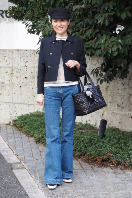 【スナップ】50代必見のフレンチカジュアル！ 代官山で出会ったおしゃれさんのデニムコーデ