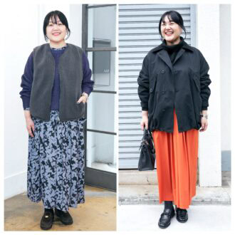 【１週間コーデ】
華やかロングスカートのきれいめ秋冬スタイル２選
～〈月曜日・火曜日〉#014 Satomi Mori～