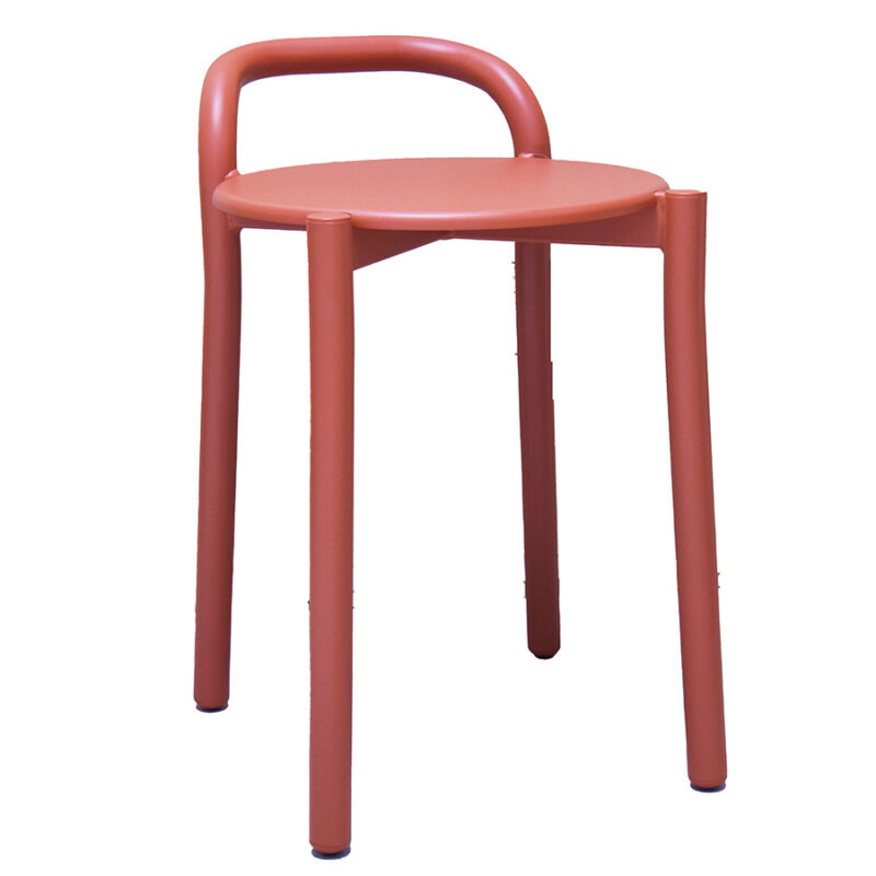 中でも外でも使えるアルミスツール（エンジ）￥9,990