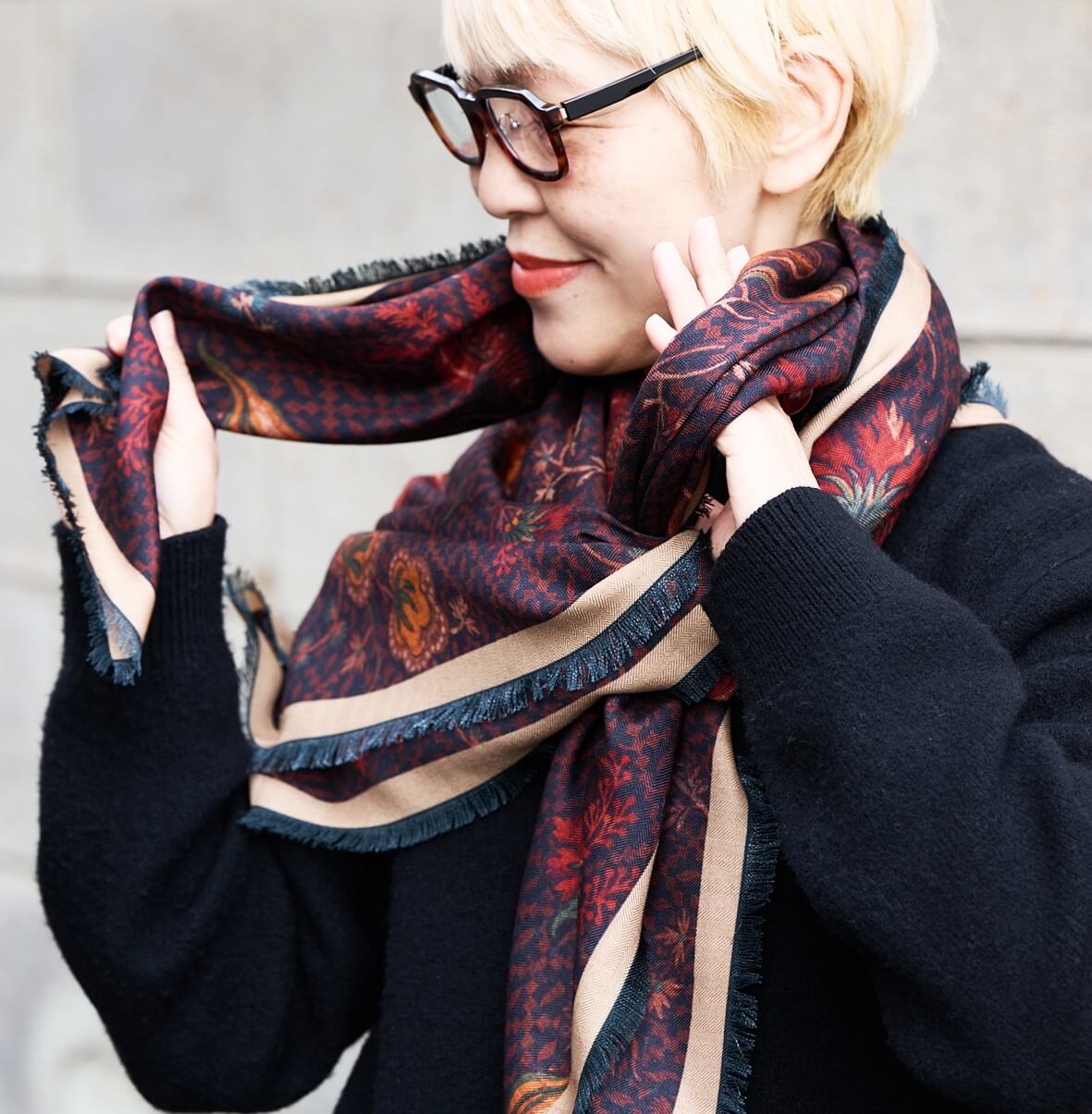 アシンメトリー巻きの巻き方2。ラフにまとめる