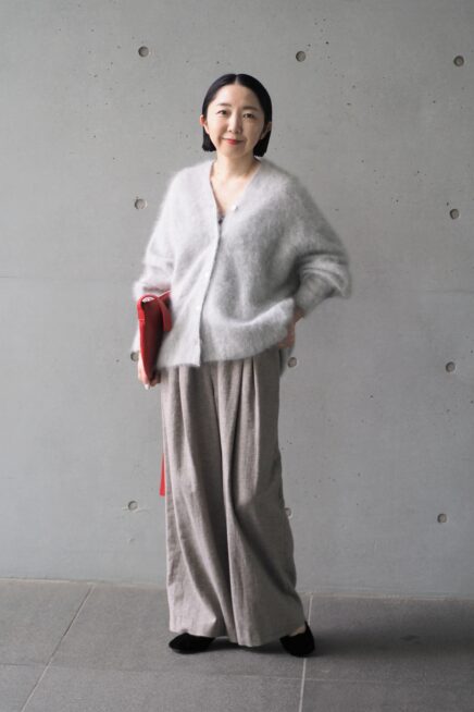【スナップ】着心地とおしゃれをダブルで叶える♡ カシミヤ100％の“ふんわりモヘア”をヘビロテ中