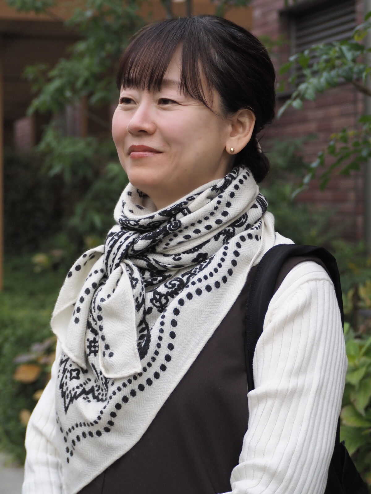 ストールのアレンジ