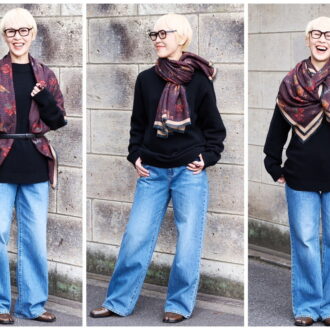 タピノワールのストールの巻き方3選。