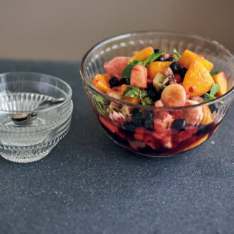 ミントと紅茶が香るベリーのマチェドニア