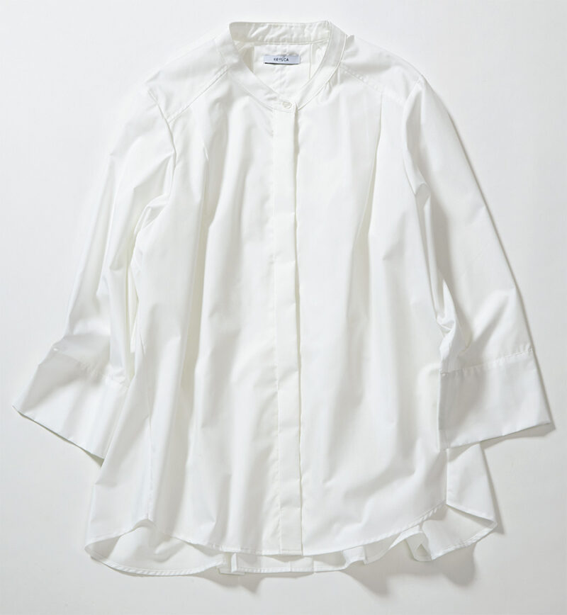 すごナノ撥水 バックフレアベーシックシャツ￥5,489 ／ケユカ（ケユカ マロニエゲート銀座店）