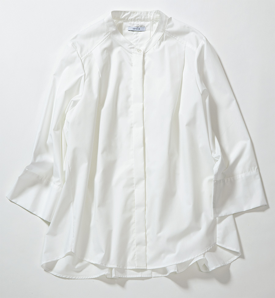 すごナノ撥水 バックフレアベーシックシャツ￥5,489 ／ケユカ（ケユカ マロニエゲート銀座店）