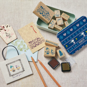 〈通常号付録〉 SNOOPY ニュアンスカラーのインク２色付き 缶入りスタンプ10個セット