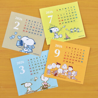 月頭には１か月分のカレンダーが。