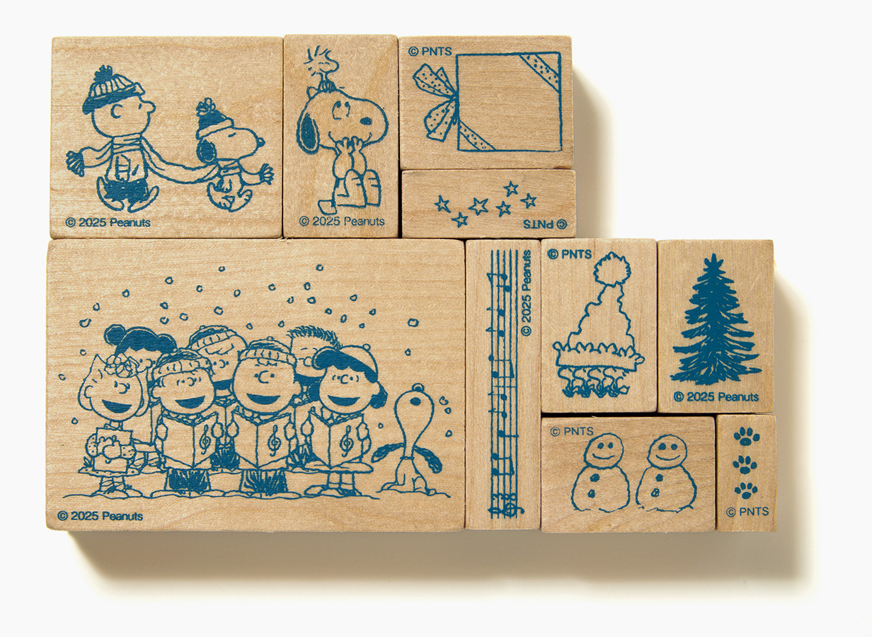 シーズンレスで使える絵柄から、冬ならではのデザインまで全10種。 サイズもいろいろで、組み合わせを楽しめる。