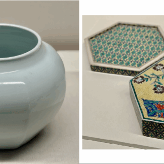 京都市京セラ美術館　特別展「民藝誕生100年—京都が紡いだ日常の美」08 富本憲吉「白磁八角壺」（1932）〈奈良県立美術館〉