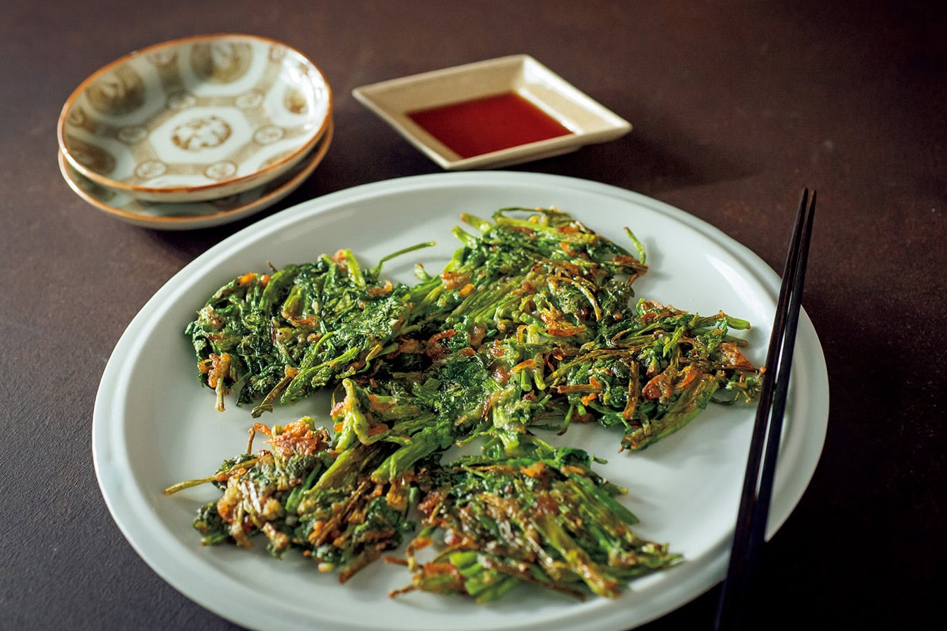 せりとアミえびのチヂミ