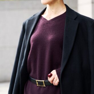 ベルトのウエストマークはゆるめが◎