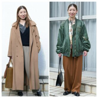 【１週間コーデ】
大人はこう着る！ キャメルコートとMA-1 冬のアウターコーデ２選
～〈月曜日・火曜日〉#016 Misato Shimizu～