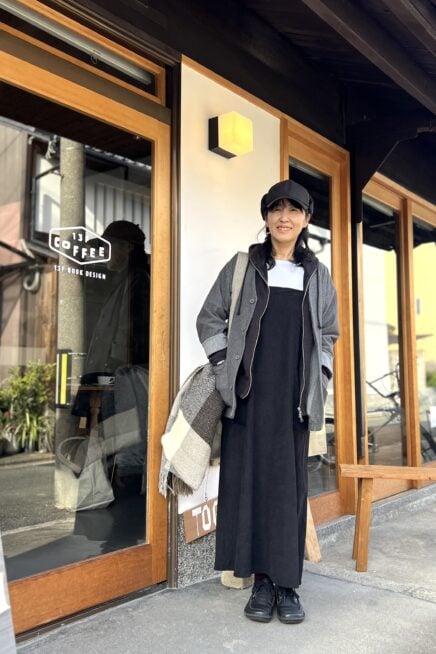 【京都スナップ】「無印良品」のメンズアウターで暖かレイヤードコーデ