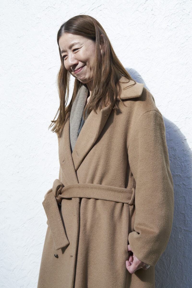 1週間コーデ 美品 人気色 キャメル トロトロ ラムレザー ロングコート 