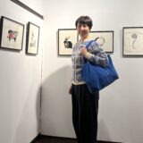 【京都スナップ】北欧土産のブルーのニットカーディガンが主役の冬コーデ