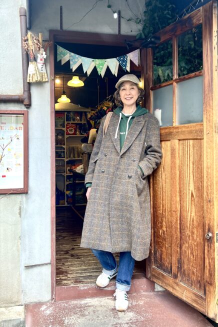 【京都スナップ】定番デニムのリーバイス501×長身を生かしたロングコートスタイル