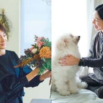 新しいことを始めた50代を取材
【フラワーアレンジメント】【ドッグマッサージ】