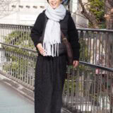 【スナップ】「プラスオトハ」の異素材アウター×ベロア調パンツで防寒＆おしゃれを両立