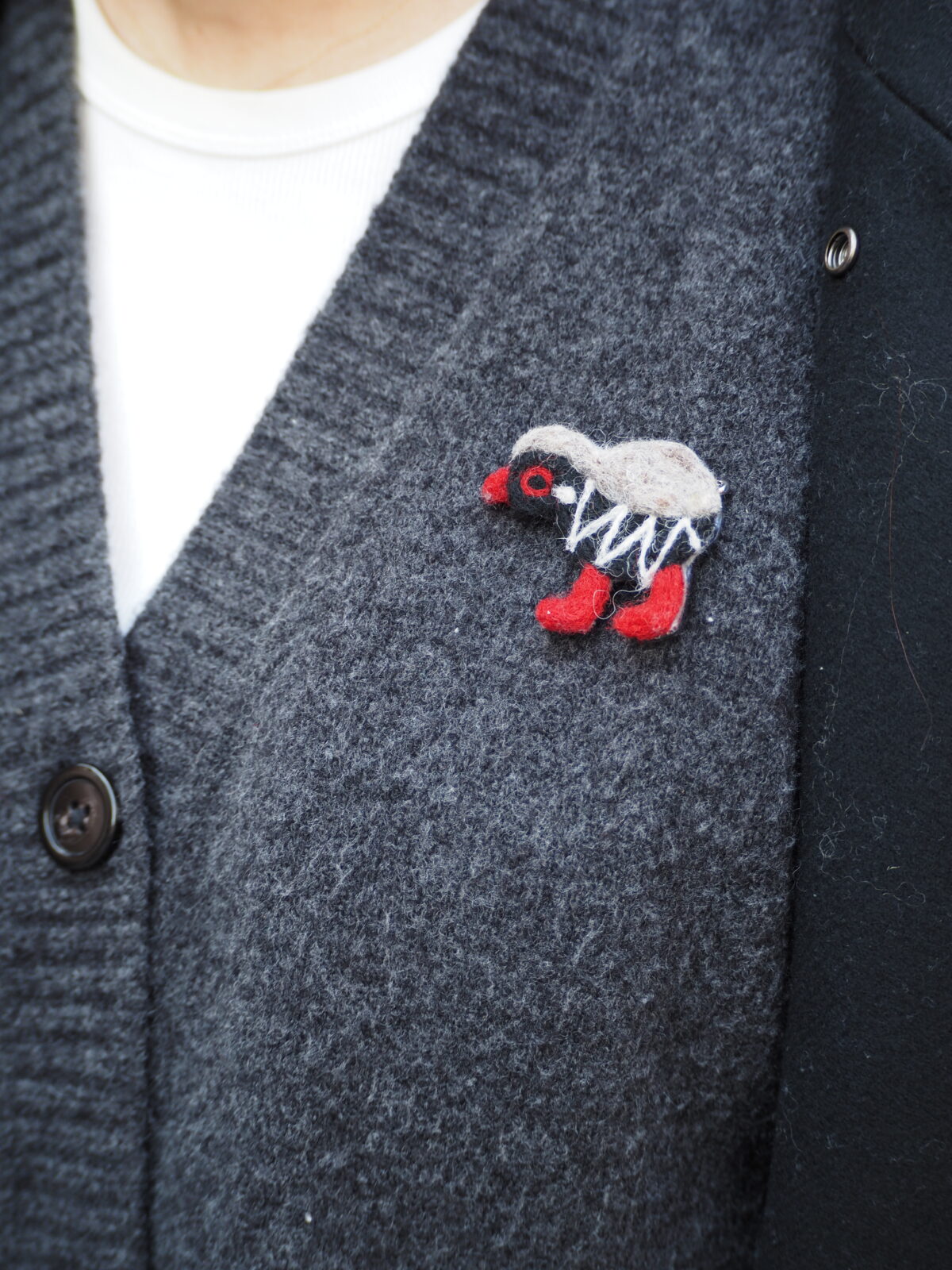 ヤンバルクイナのブローチ