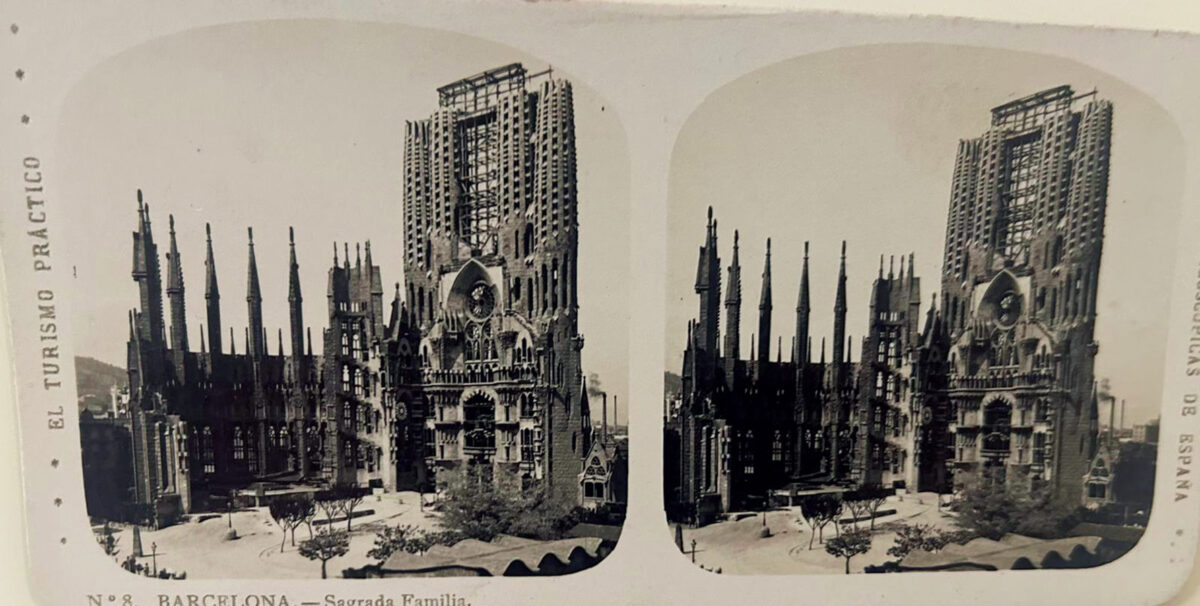 サグラダ・ファミリア3D立体写真 1889年/サグラダ・ファミリア/バルセロナガウディ財団より貸与/オリジナル