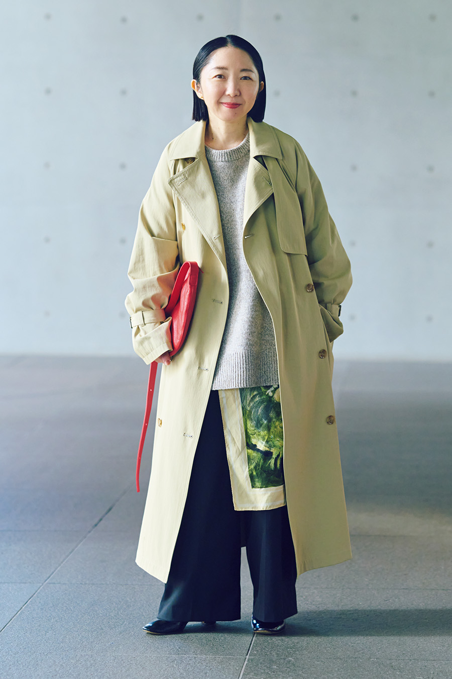 アウター／アデュー トリステス、トップス／ロワズィール、スカート／コンジェ ペイエ アデュー トリステス、バッグ／バケットバゲージ、シューズ／レペット