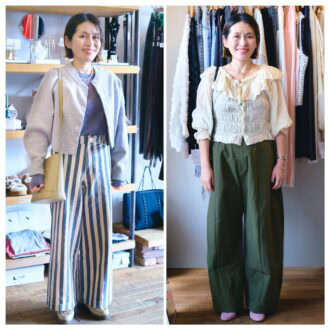 【１週間コーデ】
ワイドパンツはショート丈トップス一択！スポーツミックスとフリルブラウスで春っぽく
～〈土曜日・日曜日〉#017 Fumiko Kawaguchi～